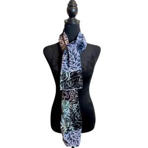 Pazuki London Silk Velvet Floral Rectangle Scarf